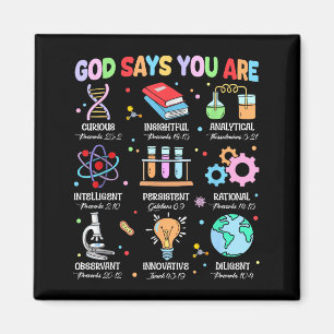 Christlicher Gott sagt, ich bin Bibelvers Wissensc Magnet