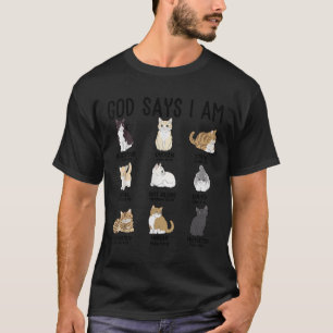 Christlicher Gott sagt Ich bin Katze Jesus Teenage T-Shirt