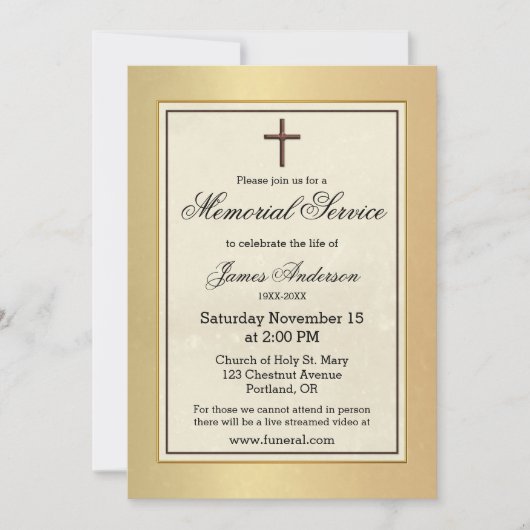 Christlicher Gottesdienst Einladung (Vorderseite)