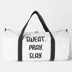 Christlicher Gym Bag Sweat Pray Slay Duffle Bag