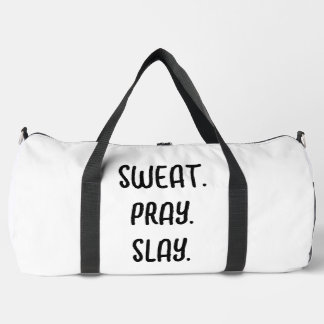 Christlicher Gym Bag Sweat Pray Slay Duffle Bag