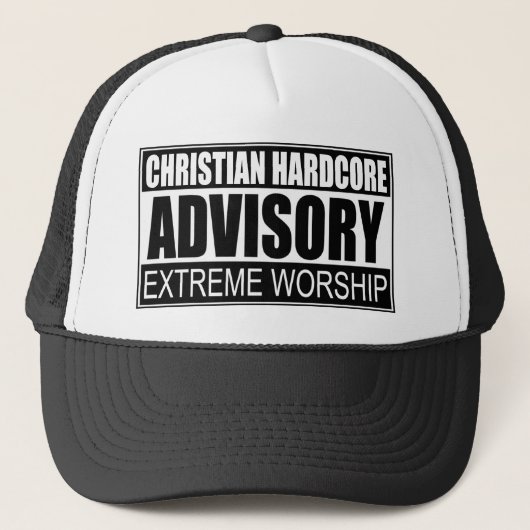 Christlicher hardcoreAdvisory… Truckerkappe (Vorderseite)