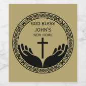 Christlicher Haussegen Weinetikett (Einzelnes Label)