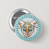 Christlicher Heiliger Geist Hände Button (Vorne & Hinten)
