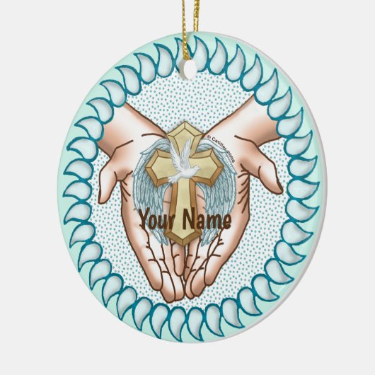 Christlicher Heiliger Geist Keramik Ornament (Links)