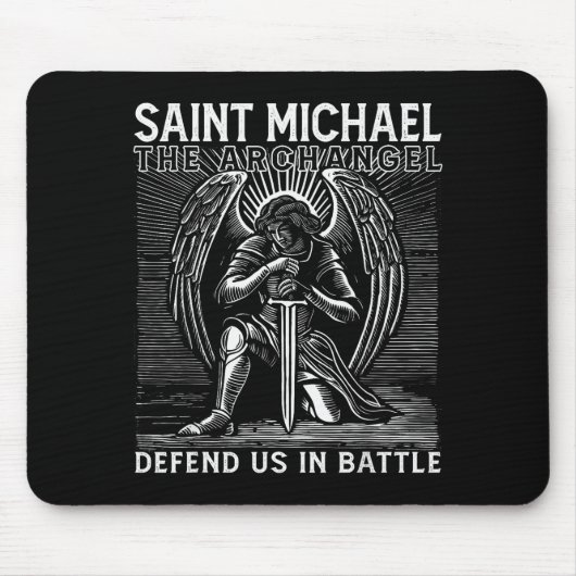Christlicher Heiliger Michael Katholischer Heilige Mousepad (Vorne)
