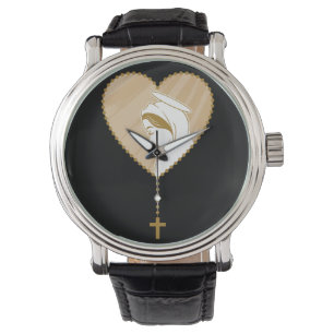 Christlicher Heiliger Rosar Armbanduhr