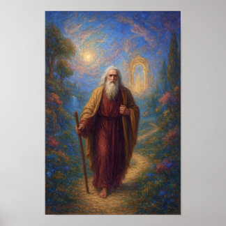 Christlicher Henoch, der im Himmel wandelt Poster