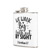 Christlicher Hip Flask "We Walk by Faith" Verse Flachmann (Links)
