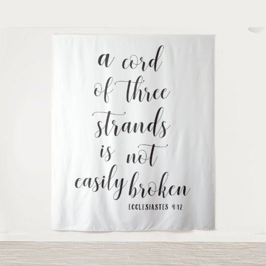 Christlicher Hochzeitstag | Drei-Stufen-Kabel Wandteppich (Vorderseite)