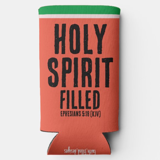 Christlicher "HOLY SPIRIT Filed" Wassermelone Somm Selters Dosenkühler (Rückseite)