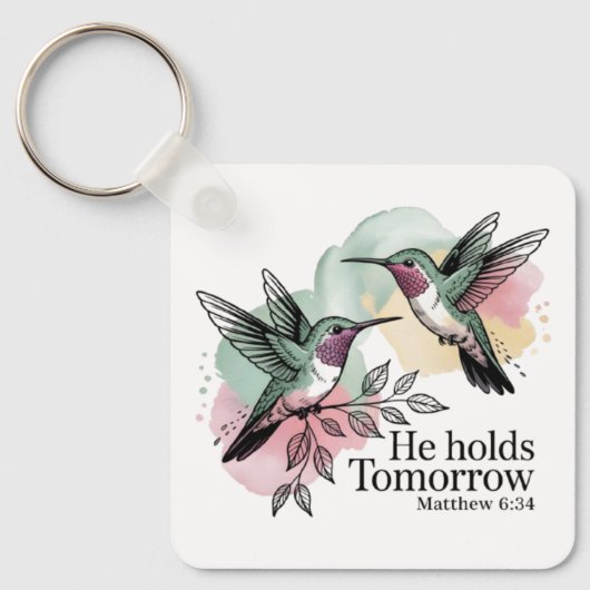 Christlicher Hummingbird Bibel Verse Schlüsselanhä Schlüsselanhänger (Vorderseite)
