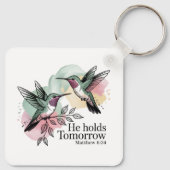 Christlicher Hummingbird Bibel Verse Schlüsselanhä Schlüsselanhänger (Rückseite)