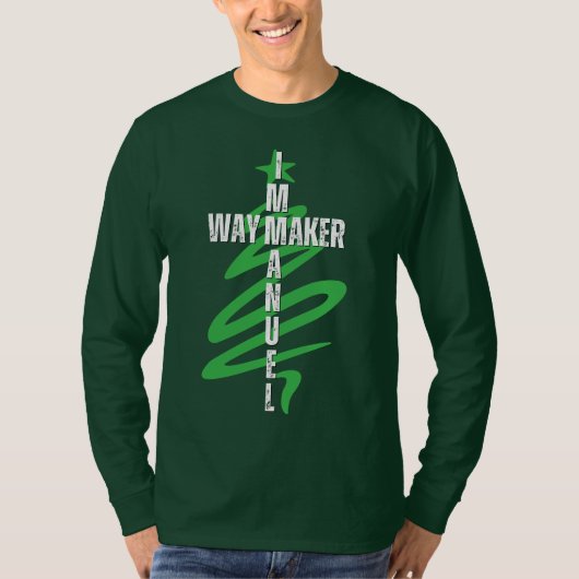 Christlicher IMMANUEL WAY MAKER Jesus Weihnachtsba T-Shirt (Vorderseite)