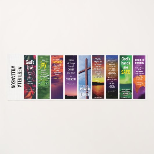 Christlicher Individuelle Name BIBLE MEDITATION Yogamatte (Vorderseite (Horizontal))