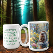 Christlicher inspirierender Psalm-Whimsischer Igel Kaffeetasse