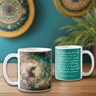 Christlicher Isa-Vers Whimsical-Einhorn-Kunst Kaffeetasse