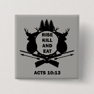 Christlicher Jäger Jagd Apostelgeschichte 10:13 St Button