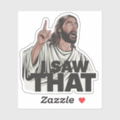 Christlicher Jesus beobachtet dich, Jesus, ich hab Aufkleber (Blatt)