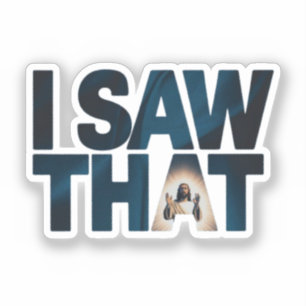 Christlicher Jesus beobachtet dich, Jesus, ich hab Aufkleber