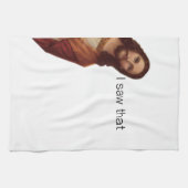 Christlicher Jesus beobachtet dich, Jesus, ich hab Geschirrtuch (Horizontal)