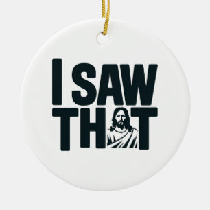 Christlicher Jesus beobachtet dich, Jesus, ich hab Keramik Ornament