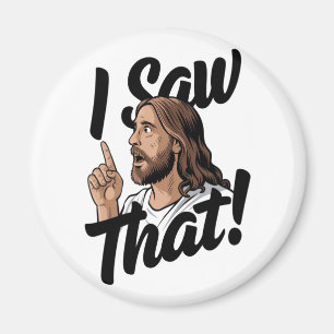 Christlicher Jesus beobachtet dich, Jesus, ich hab Magnet