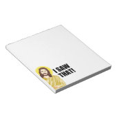 Christlicher Jesus beobachtet dich, Jesus, ich hab Notizblock (angewinkelt)