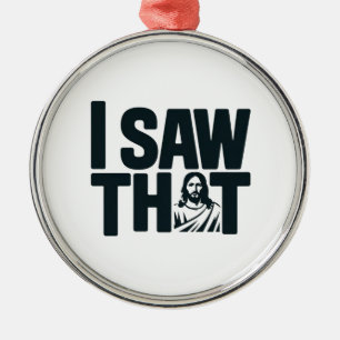 Christlicher Jesus beobachtet dich, Jesus, ich hab Ornament Aus Metall