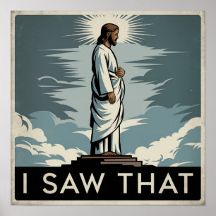 Christlicher Jesus beobachtet dich, Jesus, ich hab Poster