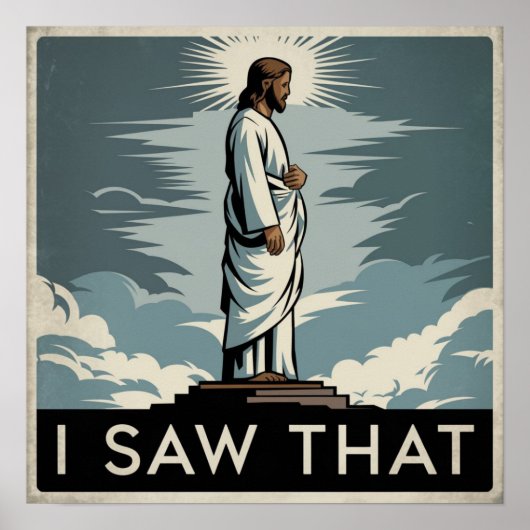 Christlicher Jesus beobachtet dich, Jesus, ich hab Poster (Vorne)