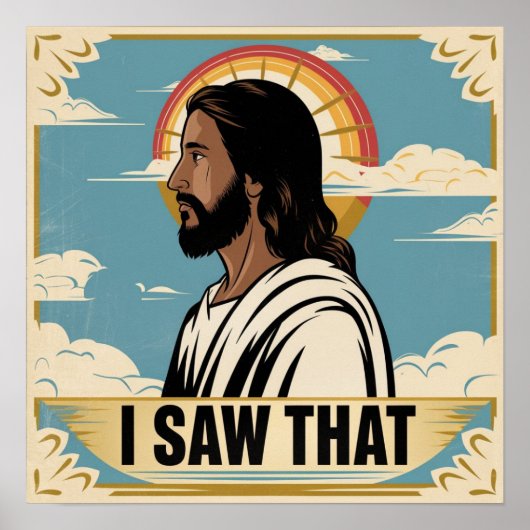 Christlicher Jesus beobachtet dich, Jesus, ich hab Poster (Vorne)