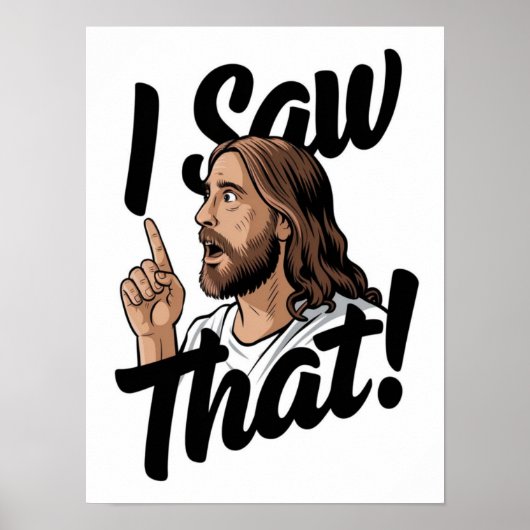 Christlicher Jesus beobachtet dich, Jesus, ich hab Poster (Vorne)