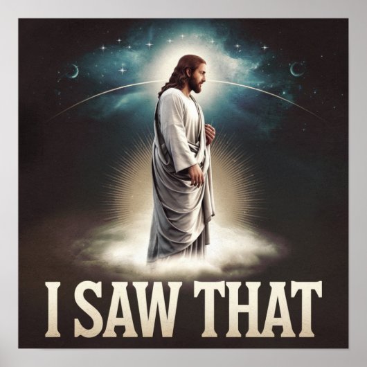 Christlicher Jesus beobachtet dich, Jesus, ich hab Poster (Vorne)