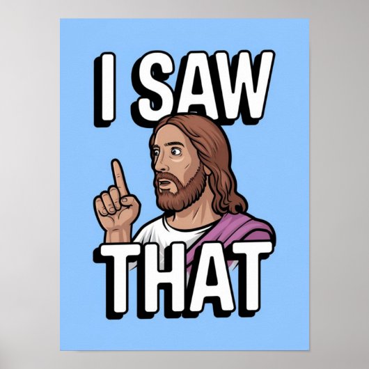 Christlicher Jesus beobachtet dich, Jesus, ich hab Poster (Vorne)