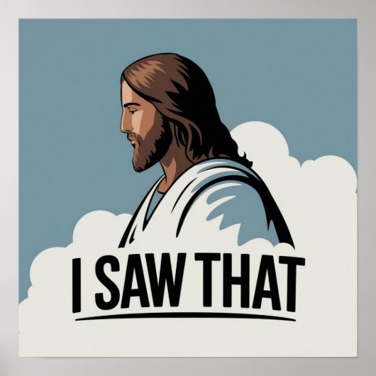 Christlicher Jesus beobachtet dich, Jesus, ich hab Poster (Vorne)