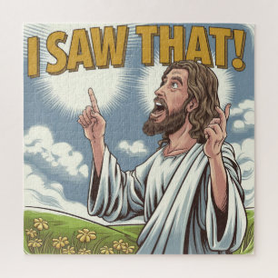 Christlicher Jesus beobachtet dich, Jesus, ich hab Puzzle