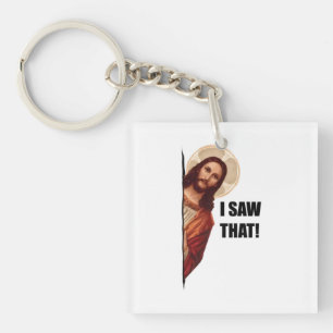 Christlicher Jesus beobachtet dich, Jesus ich habe Schlüsselanhänger