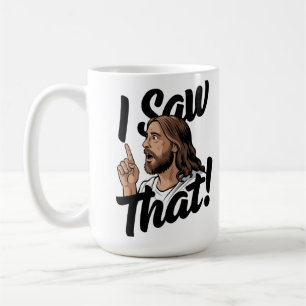 Christlicher Jesus beobachtet dich, Jesus ich sah Kaffeetasse