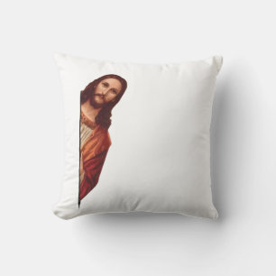 Christlicher Jesus beobachtet dich, Jesus ich sah  Kissen