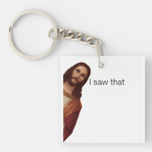 Christlicher Jesus beobachtet dich, Jesus ich sah Schlüsselanhänger