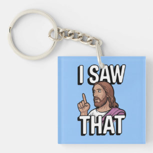 Christlicher Jesus beobachtet dich, Jesus ich sah  Schlüsselanhänger