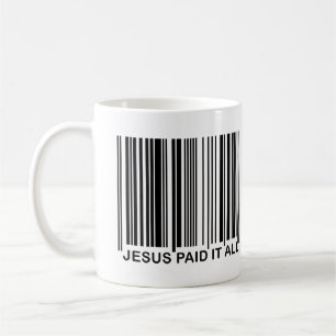 Christlicher Jesus Bezahlt Alles Erlösungsbarcode  Kaffeetasse