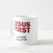 Christlicher Jesus Erster Kaffee Kaffeetasse (Vorderseite Links)