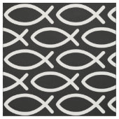 Christlicher Jesus Fish Pattern Schwarz  Stoff (Muster)