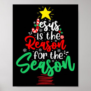 Christlicher Jesus ist der Grund Weihnachten Xmas  Poster