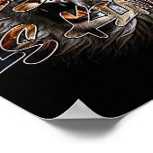 Christlicher Jesus ist König mit dem schlagenden L Poster (Ecke)