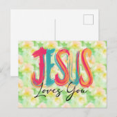 Christlicher Jesus liebt dich Postkarte (Vorne/Hinten)
