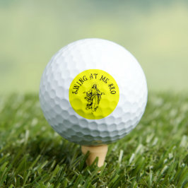 Christlicher Jesus schwingt auf mich Bunny Yellow Golfball