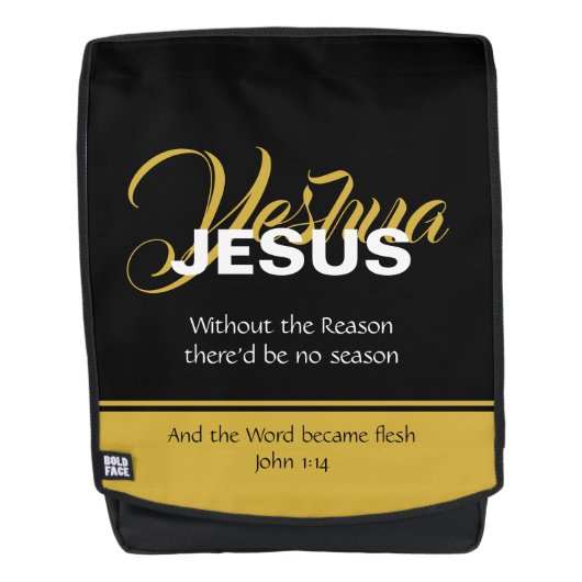 Christlicher JESUS YESHUA Rucksack (Vorderseite)